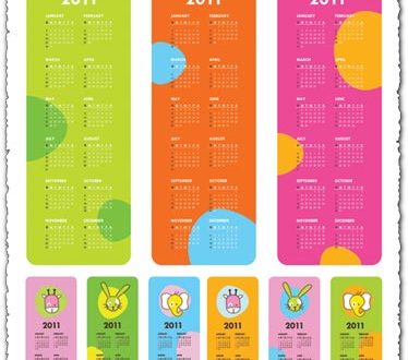 Childrens calendar for 2011 vector