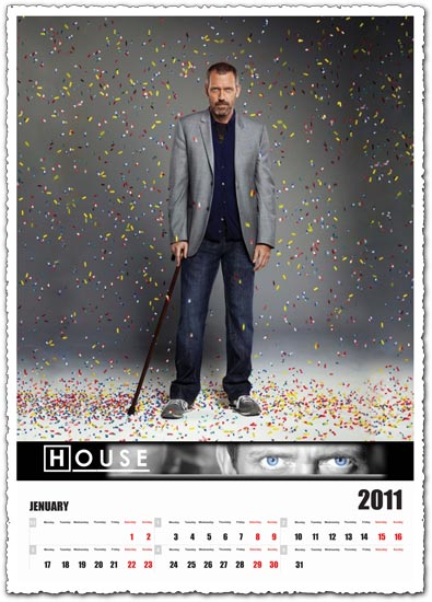 Dr House calendar 2011