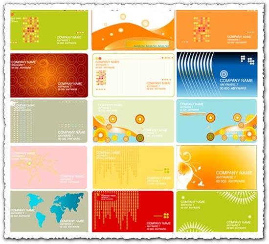 Business cards vector models