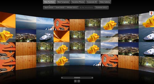 3D wall carousel flash gallery