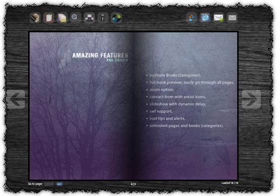Xml flip book flash script
