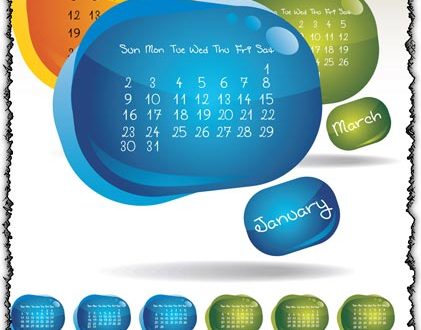 Creative vector calendars for 2011