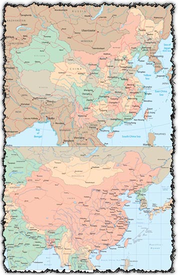China vector maps