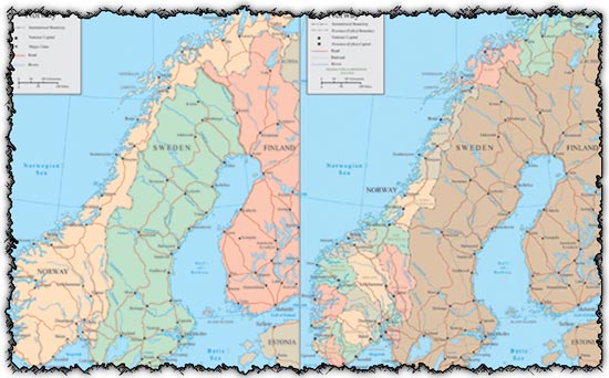 Norway vector maps