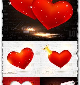 Valentines day vector collage