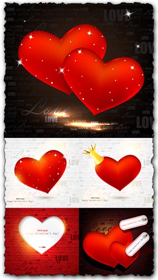 Valentines day vector collage