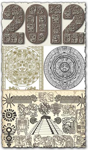 Maya and aztec vector symbols Maya and aztec vector symbols
