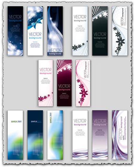 Vertical spring banners vectors