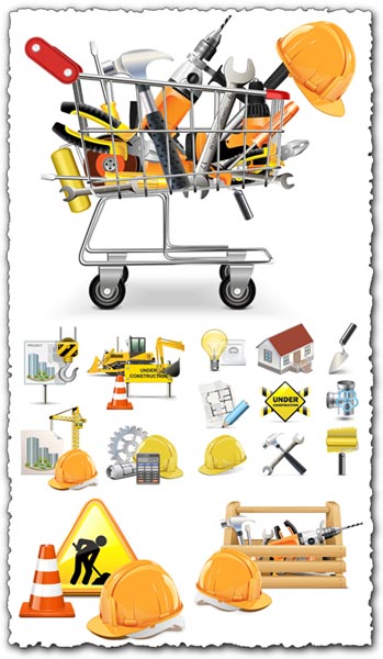 Construction icons in vector format