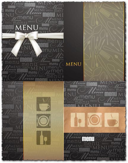 restaurant menu booklet design vector