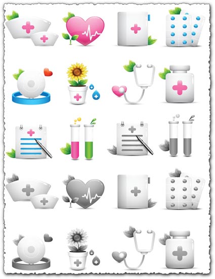 Medical objects vector icons