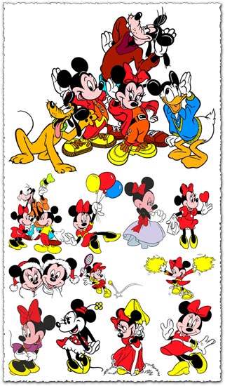 Minnie Mouse vector cartoons