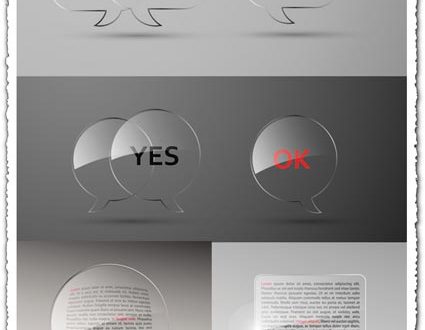 Glossy speech bubbles vector effect