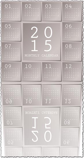 2015 vector calendar in metalic sticky notes
