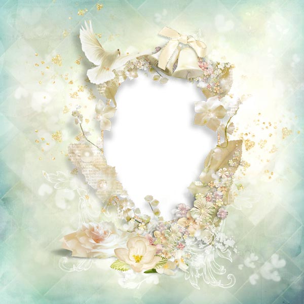 Cream transparent photo frame