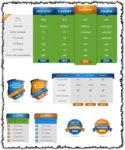 Pricing tables and shields for Photoshop