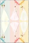 Wedding bride card with colored vector bows