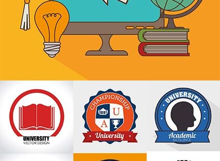 Education vector logo badges