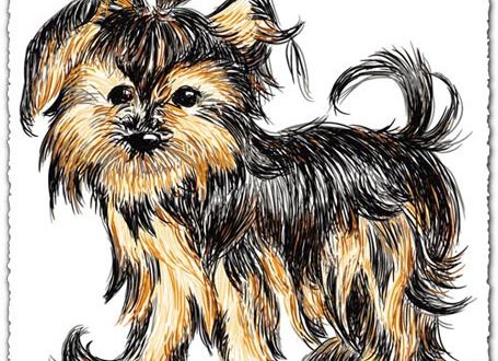 Hand drawn vector dog