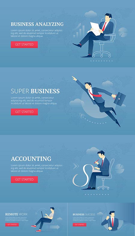 Successful business analysis vectors