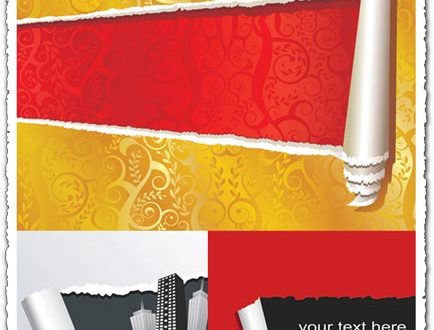 Torn paper vector textures