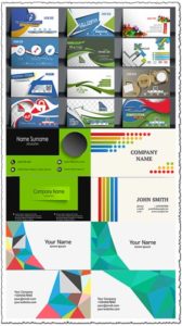 20 templates of business cards vectors