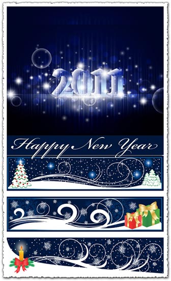 2011 New Years banner vectors