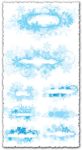 Vector labels with winter frames