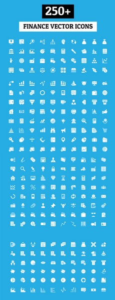 250 Finance vector icons