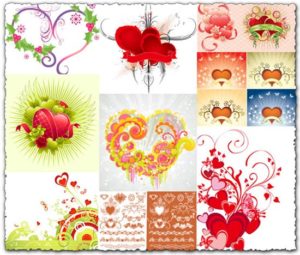 28 Hearts vector templates