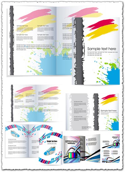 3  promotional flyers vector design