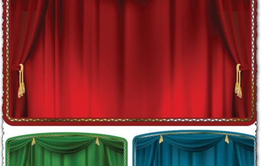 Theater curtain vectors