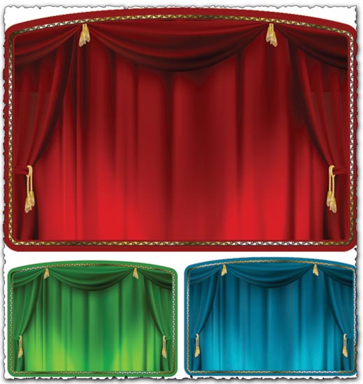 Theater curtain vectors