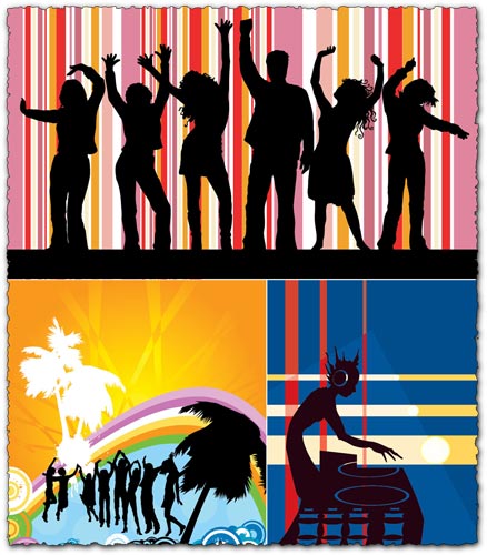 Party people vector shapes