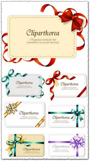9 Gift labels vector cards
