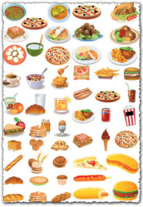 All kind of food vectors