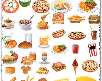All kind of food vectors
