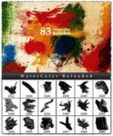 Artistic watercolor photoshop brushes