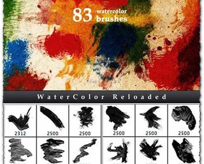 Artistic watercolor photoshop brushes