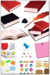 Books stickers and labels vectors