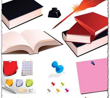 Books stickers and labels vectors