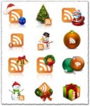 Winter Christmas RSS icons