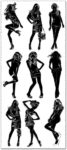 Girls silhouette brushes for Photoshop
