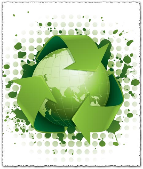 Recycle vector green sign