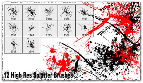 Photoshop Ink Splatter Brushes