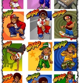 Hip Hop vector templates