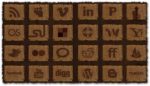 Social media fabric png icons