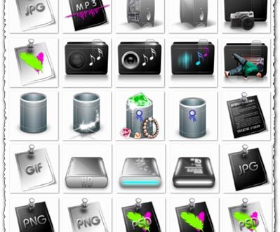 Png media colored icons