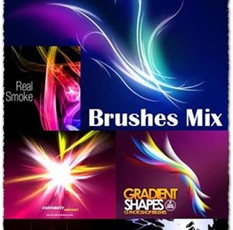 Ink splatters and gradient photoshop brushes