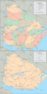 Uruguay vector maps